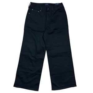 NWT J. Crew Factory Curvy Wide-Leg Crop Jeans Black Petite 27P High Rise